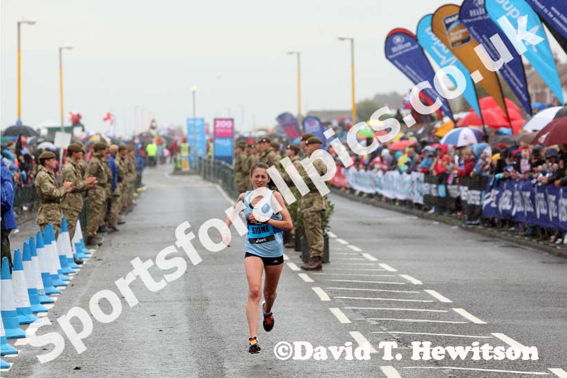 Josephine Stone finishing the BUPA Great North Run.